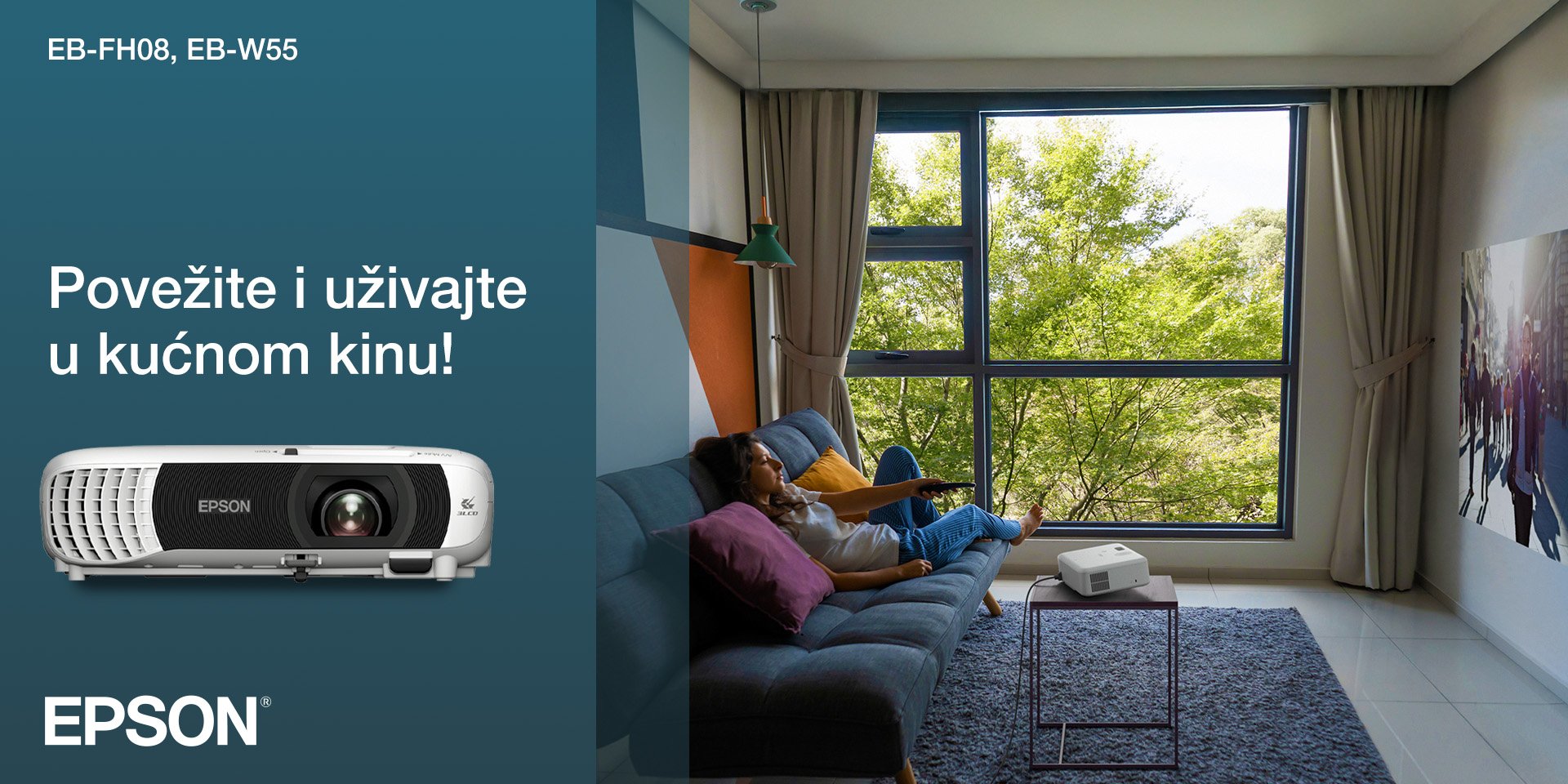 Povežite i uživajte u kućnom kinu! Ostvarite popust na Epson projektore